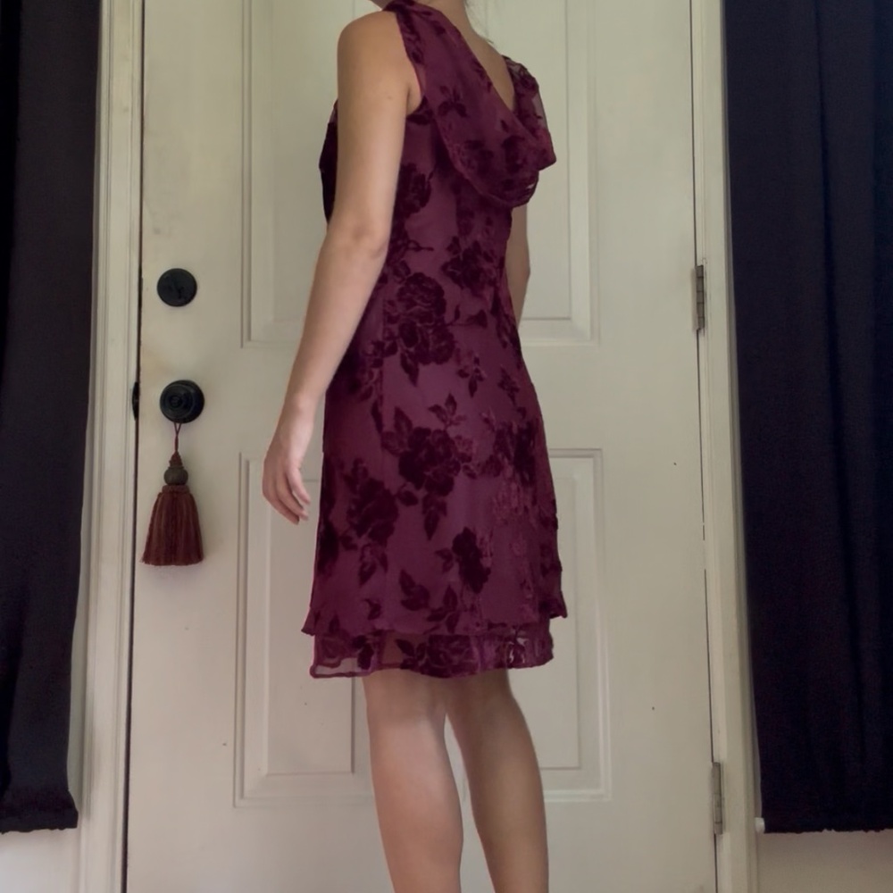 Vintage 90s Whimsigoth Burnout Velvet Dress - Picture 12 of 15